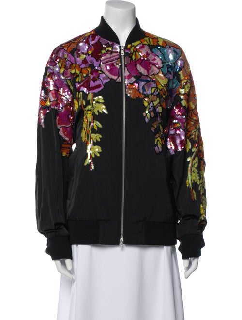 Dries Van Noten Floral Print Bomber Jacket