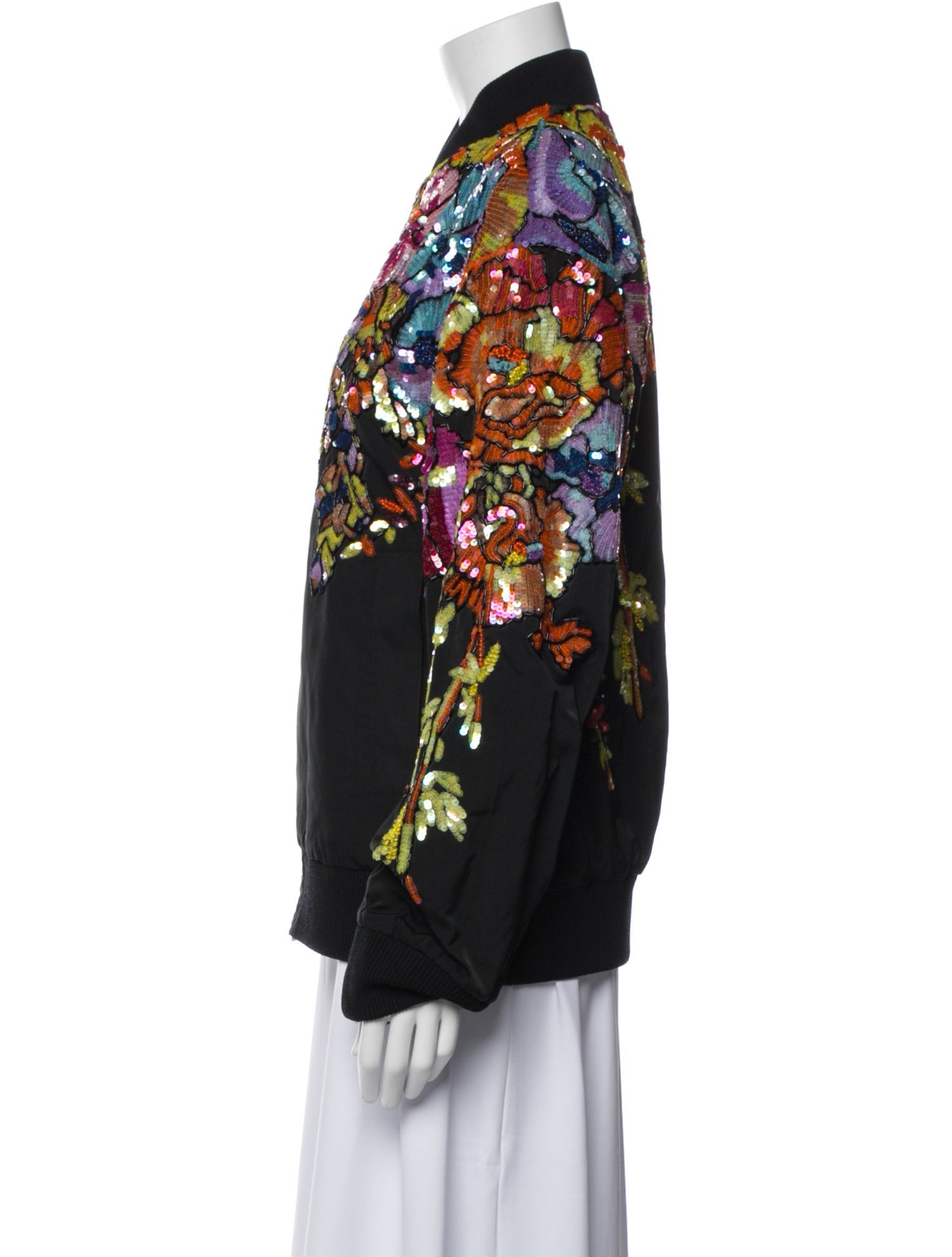 Dries Van Noten Floral Print Bomber Jacket