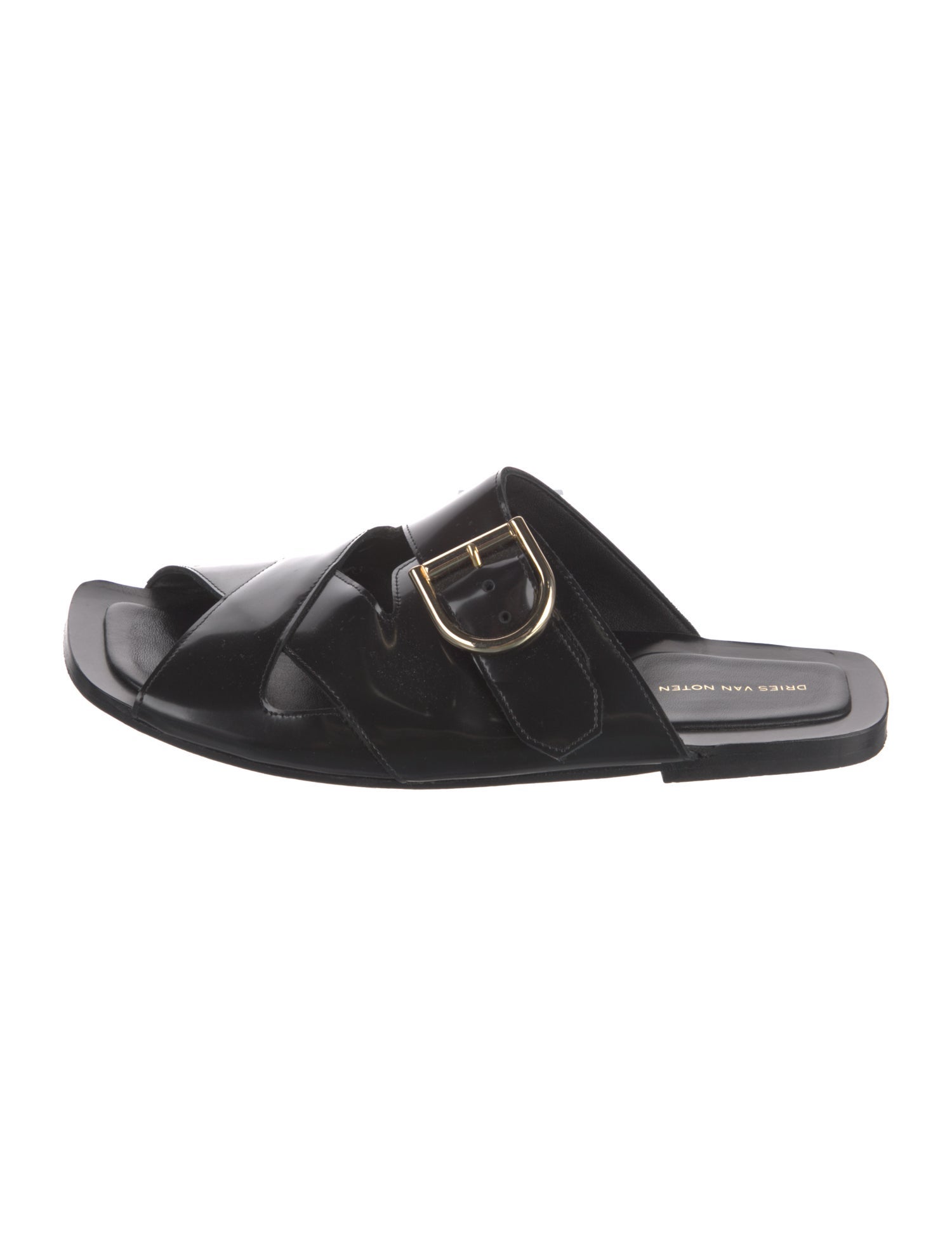Dries Van Noten Patent Leather Slides