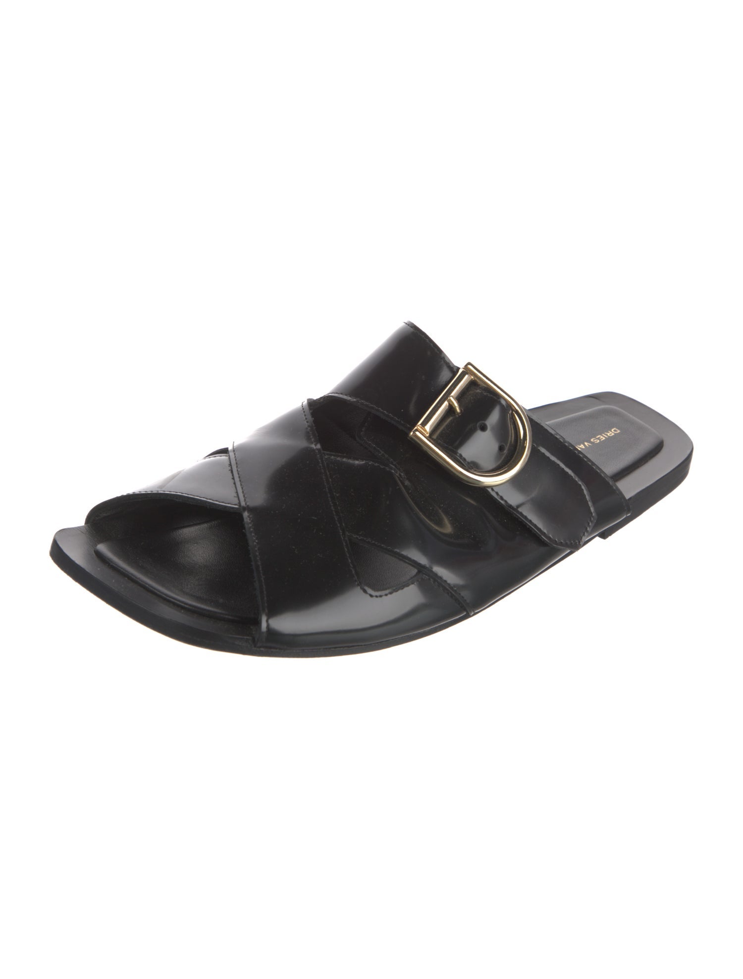 Dries Van Noten Patent Leather Slides