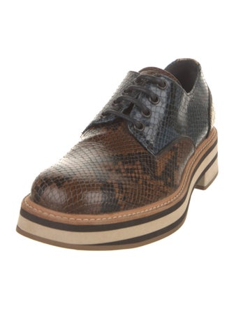 Dries Van Noten Snakeskin Animal Print Oxfords