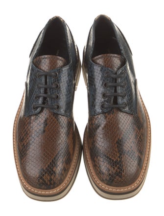 Dries Van Noten Snakeskin Animal Print Oxfords