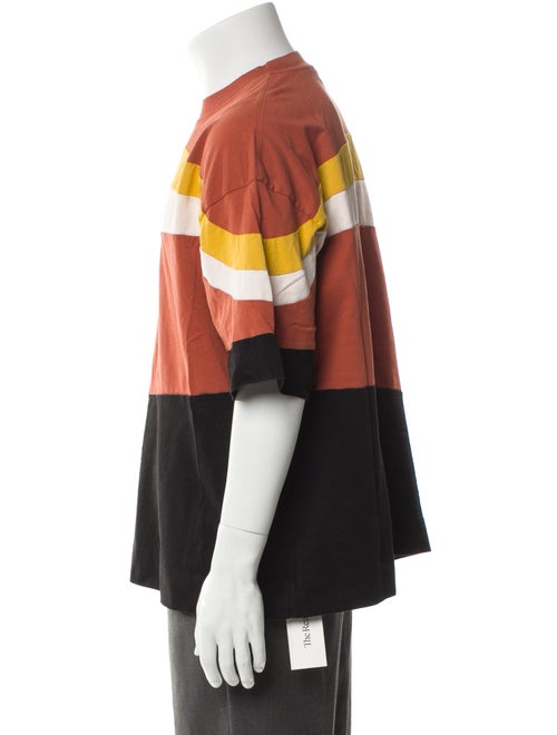 Dries Van Noten Colorblock Pattern Crew Neck T-Shirt