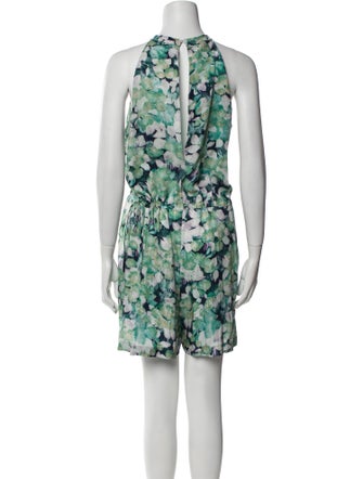 Dries Van Noten Floral Print Crew Neck Romper