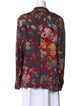 Dries Van Noten Floral Print V-Neck Blouse