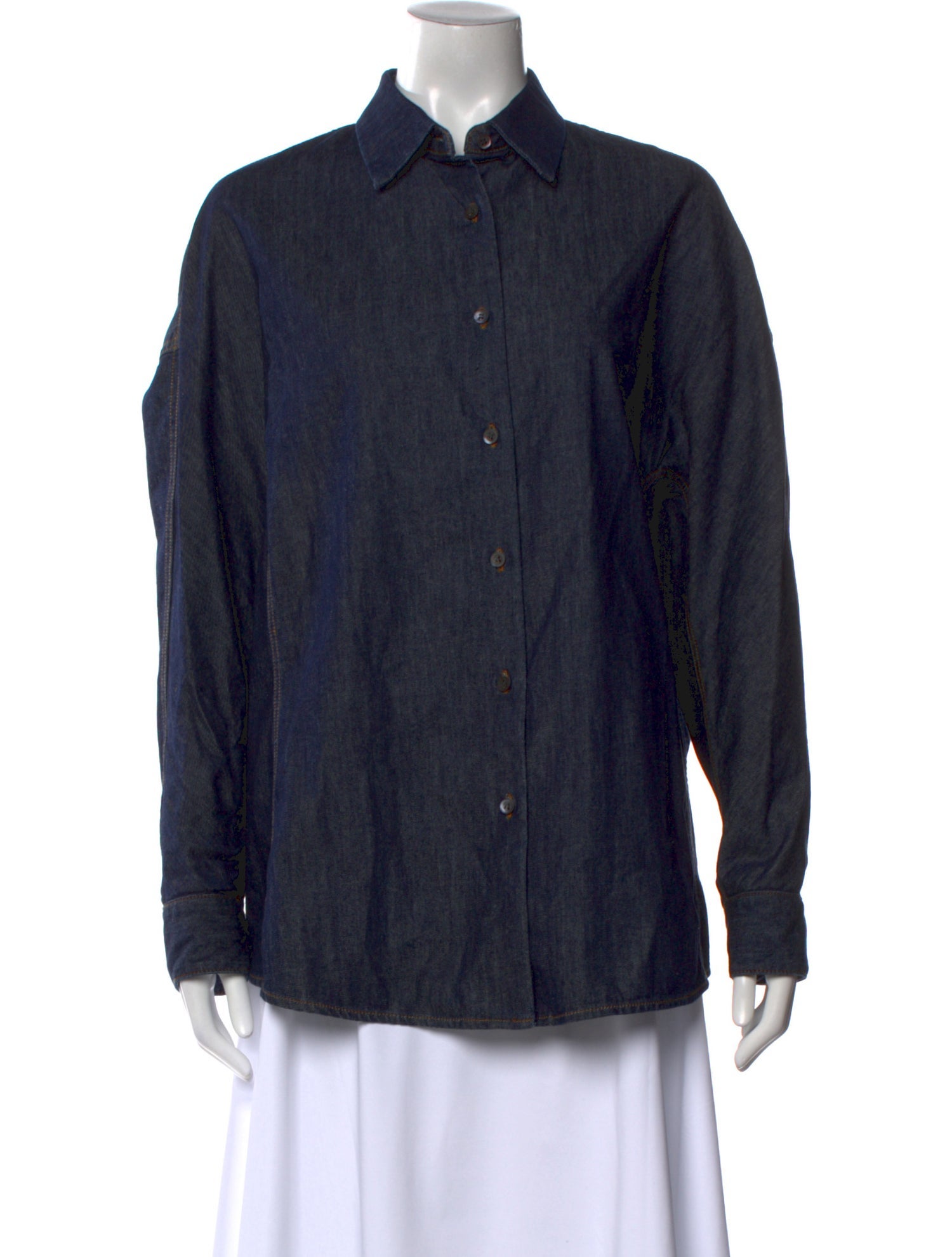 Dries Van Noten Long Sleeve Button-Up Top