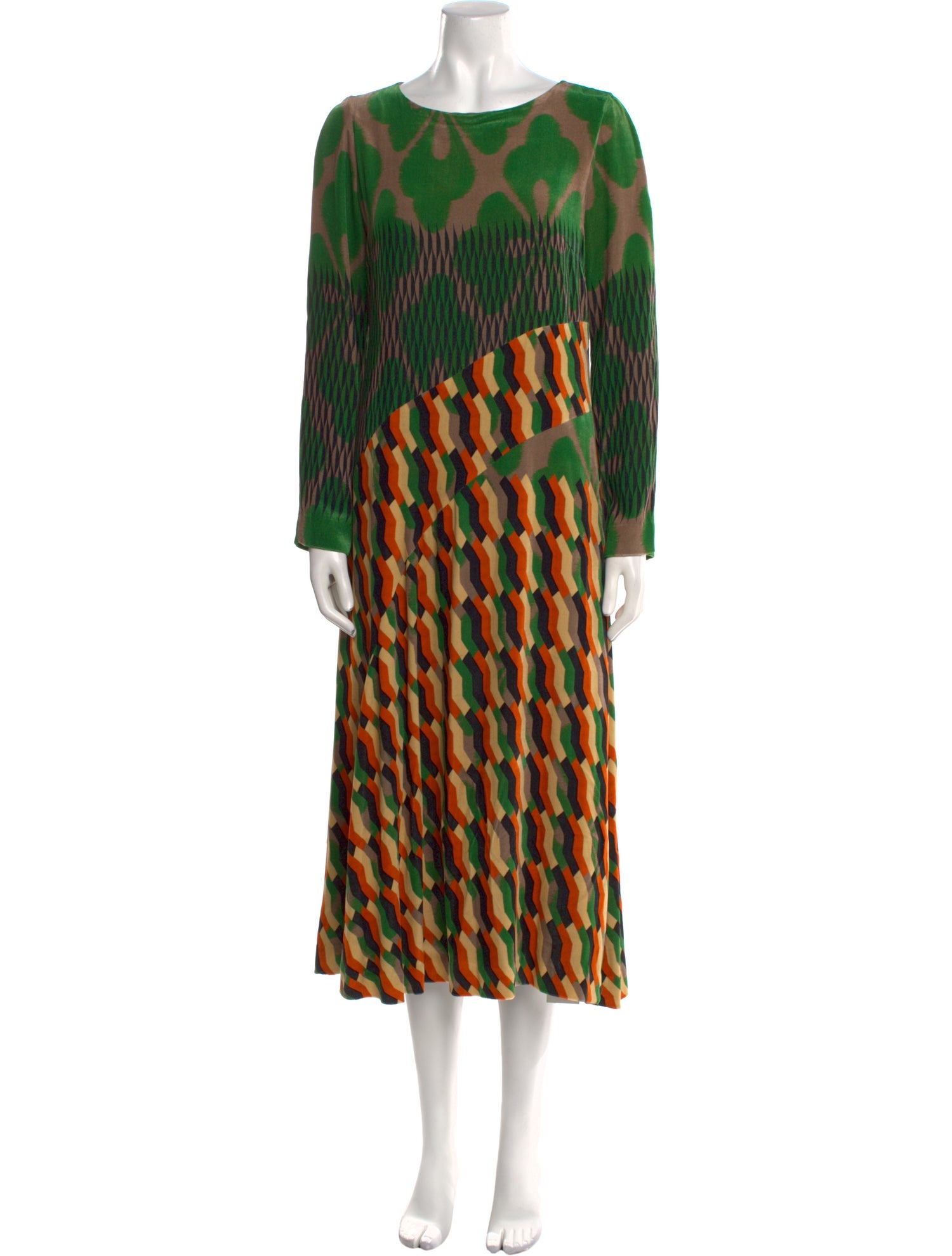 Dries Van Noten Printed Long Dress