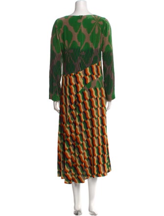 Dries Van Noten Printed Long Dress