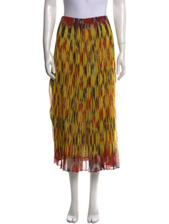 Dries Van Noten Printed Midi Length Skirt