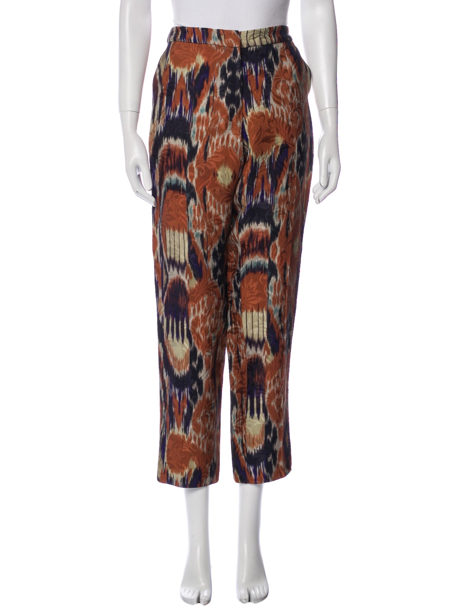 Dries Van Noten Printed Straight Leg Pants