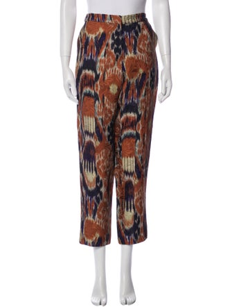 Dries Van Noten Printed Straight Leg Pants