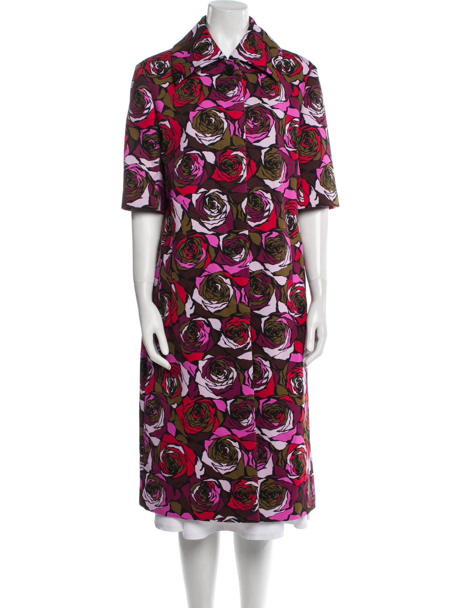 Dries Van Noten Floral Print Trench Coat