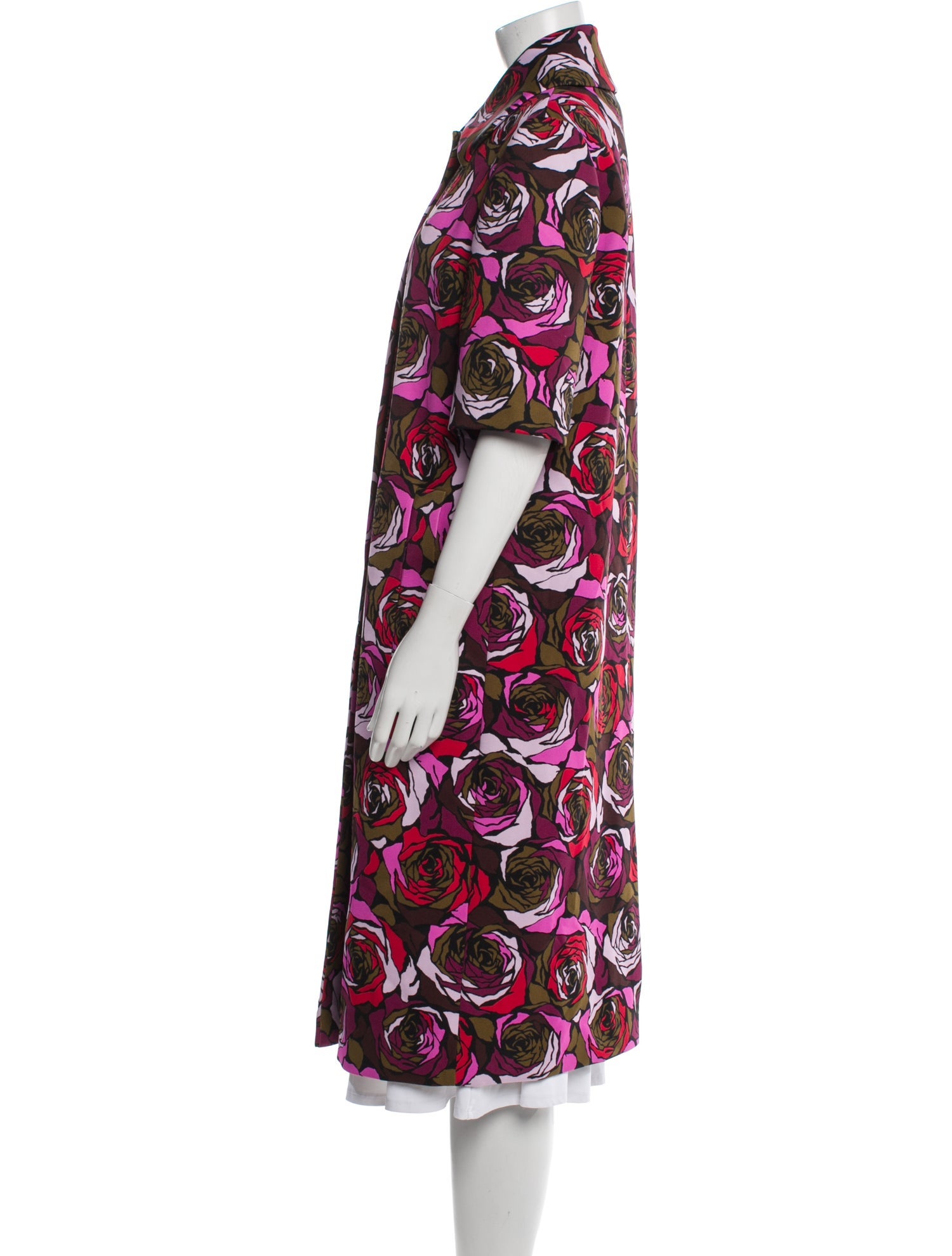 Dries Van Noten Floral Print Trench Coat