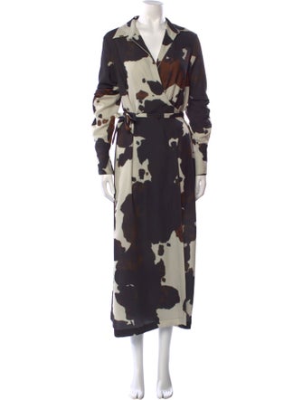 Dries Van Noten Printed Long Dress