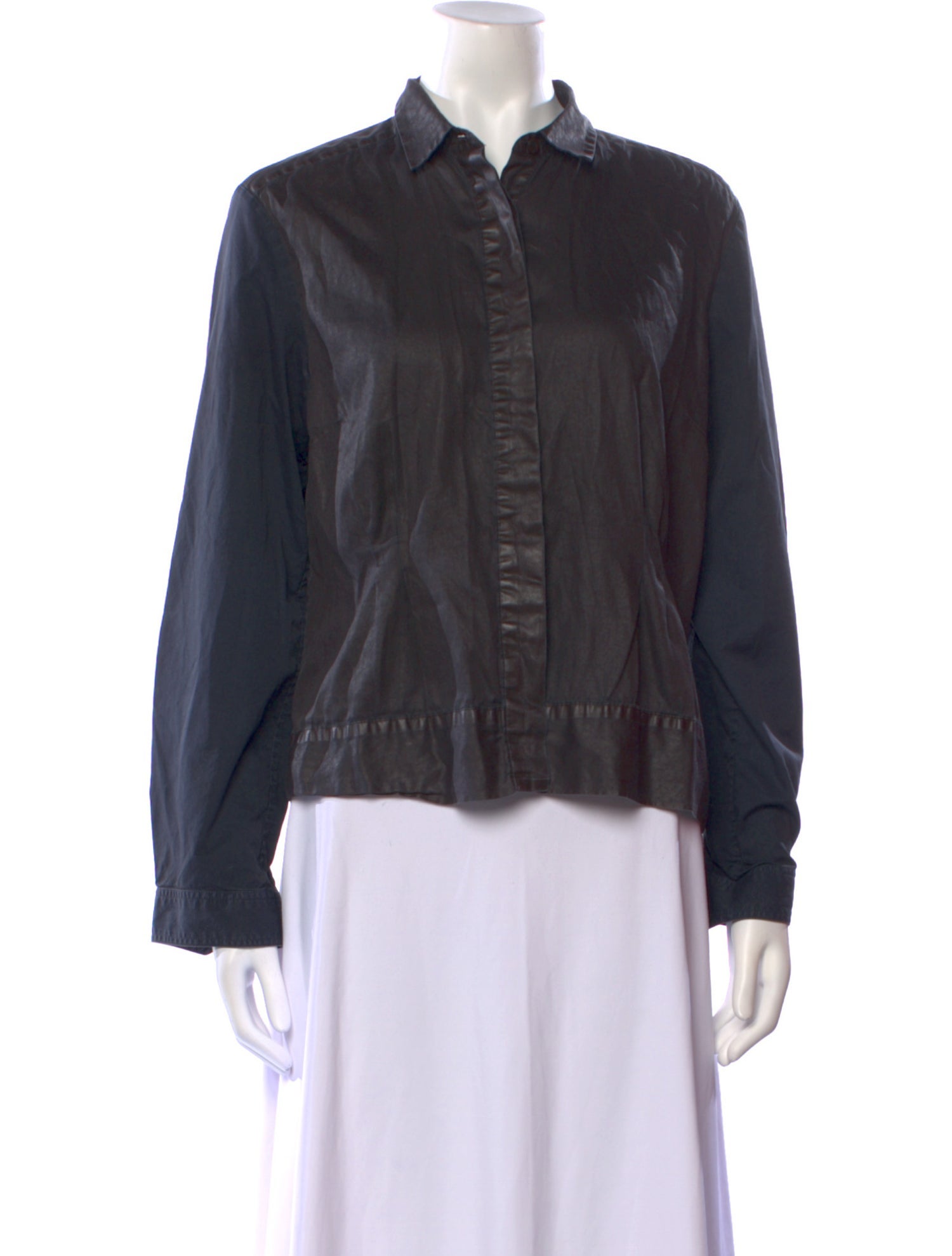 Dries Van Noten Long Sleeve Button-Up Top