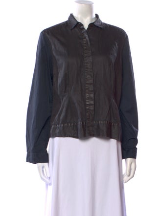 Dries Van Noten Long Sleeve Button-Up Top