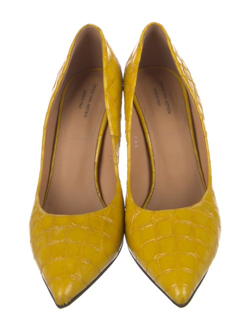 Dries Van Noten Leather Printed Pumps