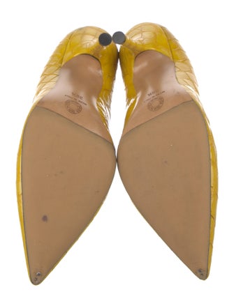 Dries Van Noten Leather Printed Pumps