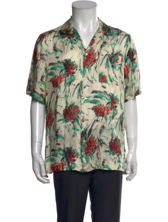 Dries Van Noten Floral Print Short Sleeve Shirt