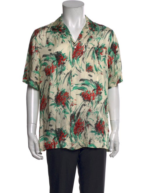 Dries Van Noten Floral Print Short Sleeve Shirt