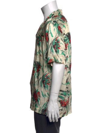 Dries Van Noten Floral Print Short Sleeve Shirt