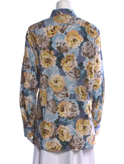 Dries Van Noten Floral Print Long Sleeve Button-Up Top