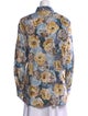 Dries Van Noten Floral Print Long Sleeve Button-Up Top