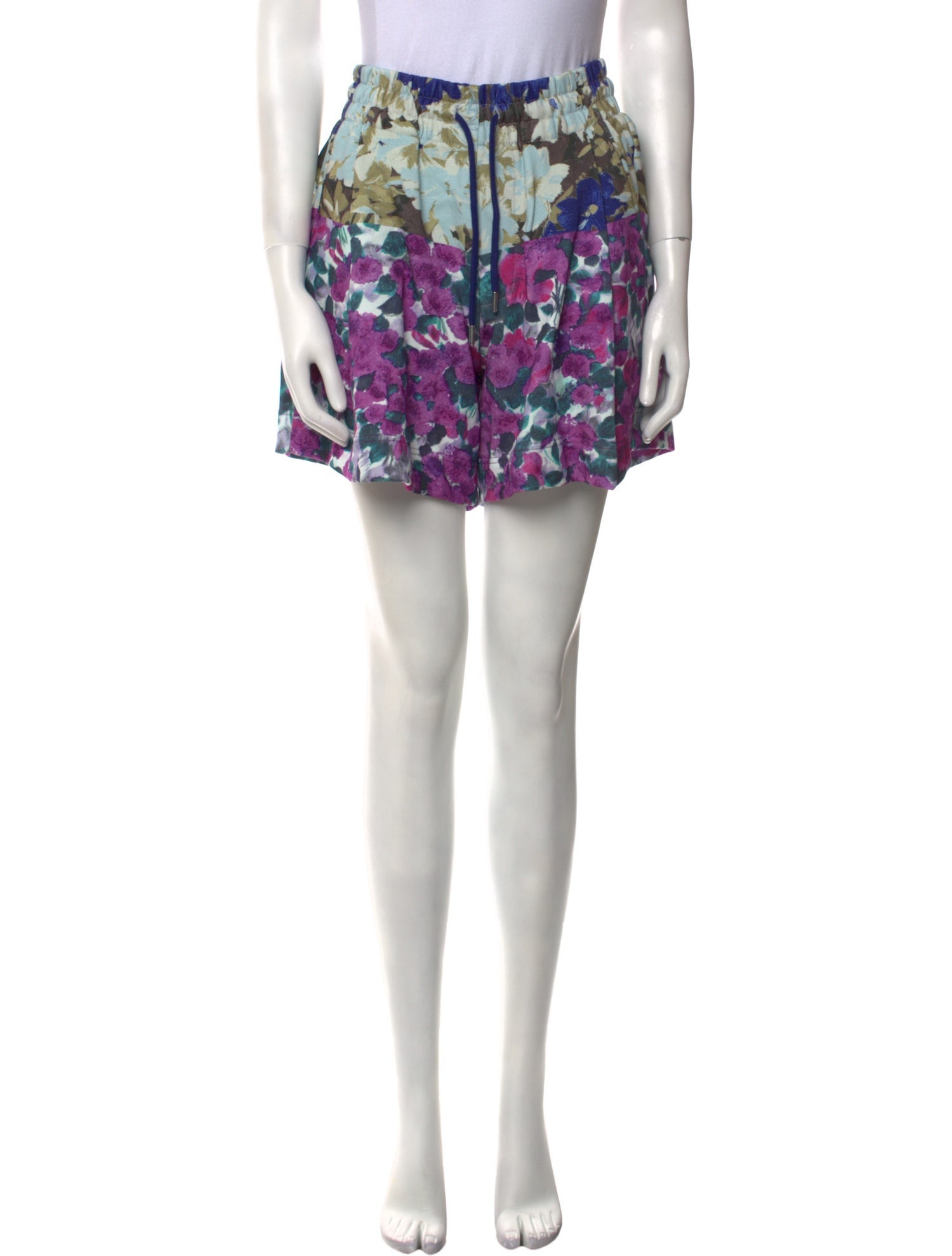 Dries Van Noten Floral Print Mini Shorts