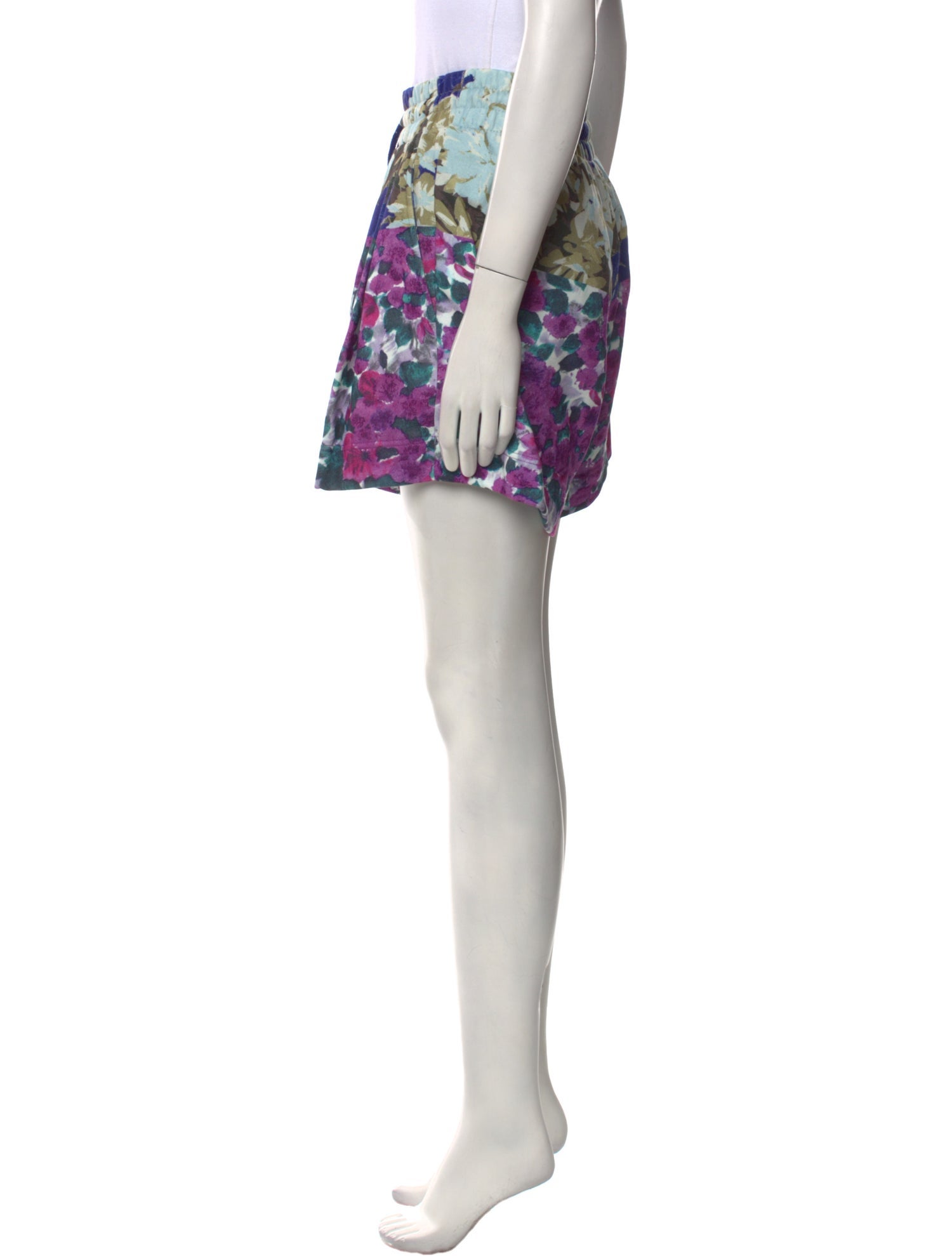 Dries Van Noten Floral Print Mini Shorts
