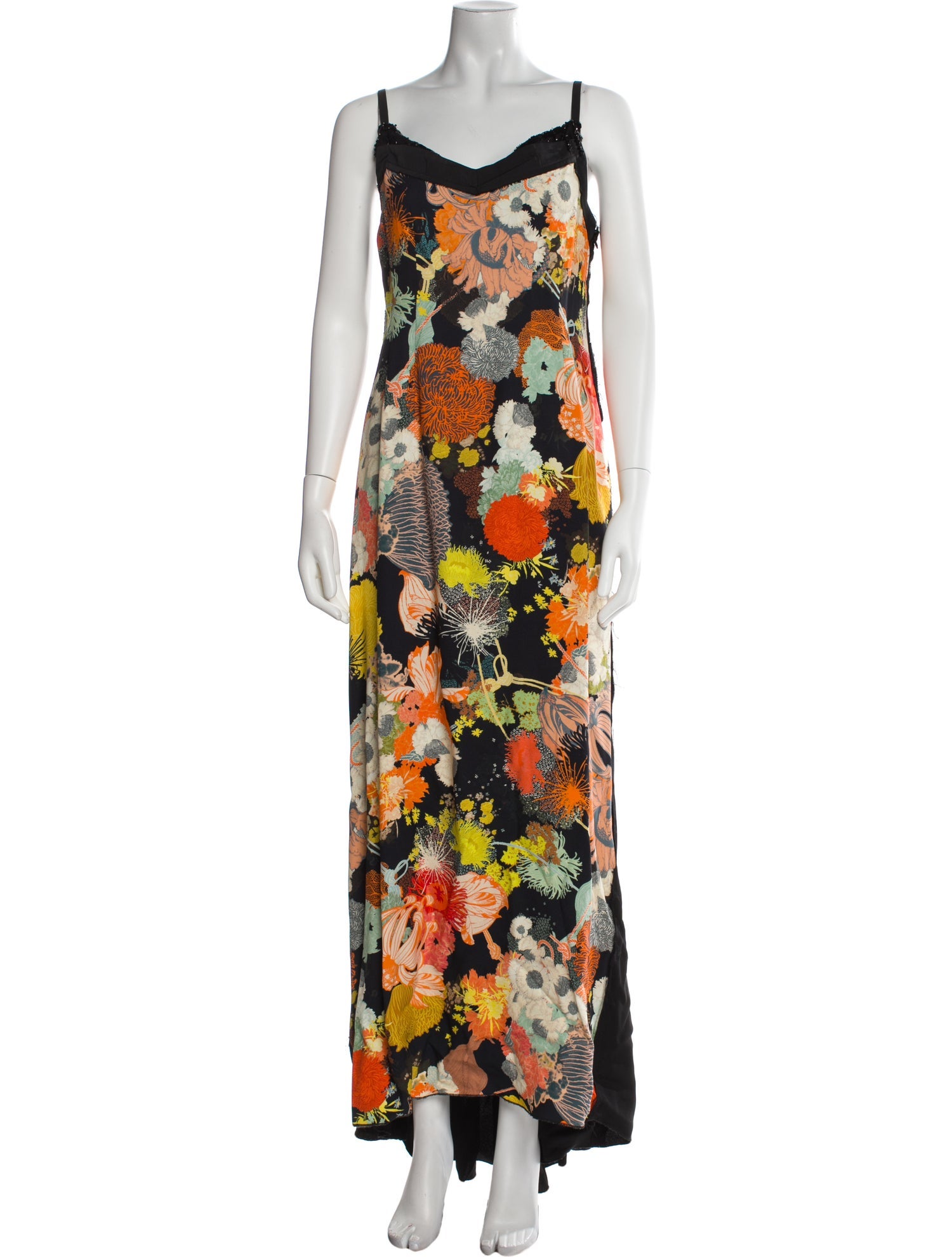 Dries Van Noten Floral Print Long Dress