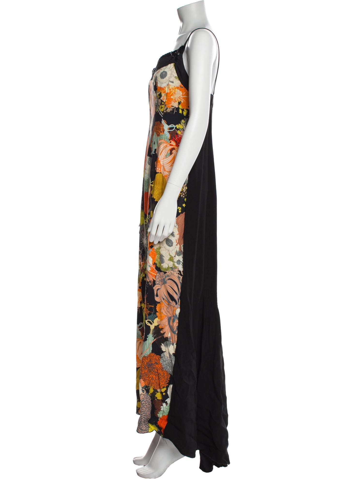 Dries Van Noten Floral Print Long Dress