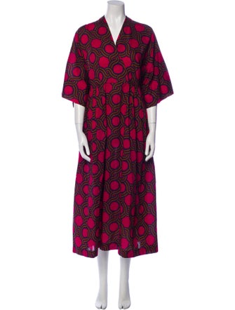 Dries Van Noten Printed Long Dress