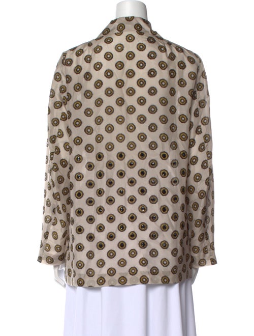Dries Van Noten Silk Printed Button-Up Top