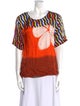 Dries Van Noten Printed Scoop Neck Blouse