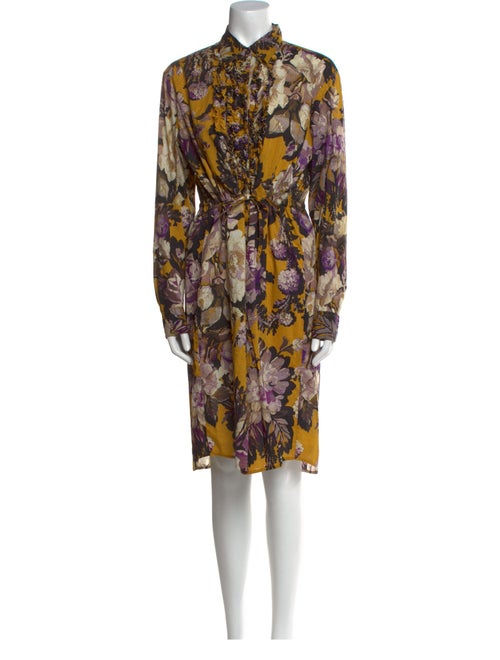 Dries Van Noten Floral Print Midi Length Dress