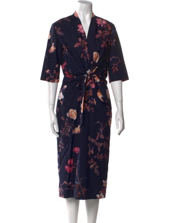 Dries Van Noten Floral Print Midi Length Dress