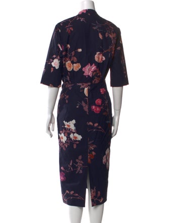 Dries Van Noten Floral Print Midi Length Dress