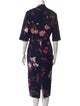 Dries Van Noten Floral Print Midi Length Dress