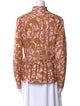 Dries Van Noten Printed Long Sleeve Button-Up Top