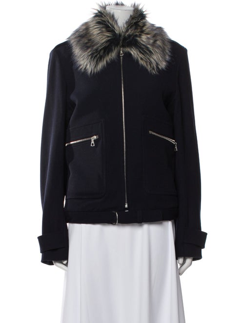 Dries Van Noten Wool Faux Fur Jacket