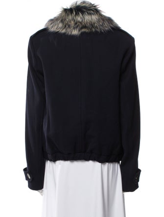 Dries Van Noten Wool Faux Fur Jacket