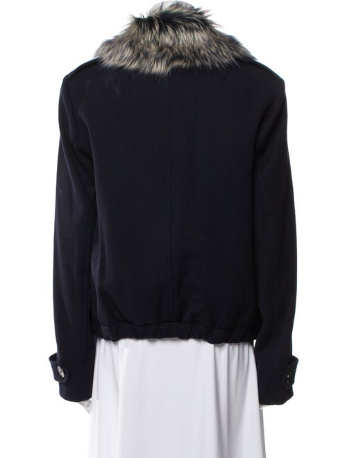 Dries Van Noten Wool Faux Fur Jacket