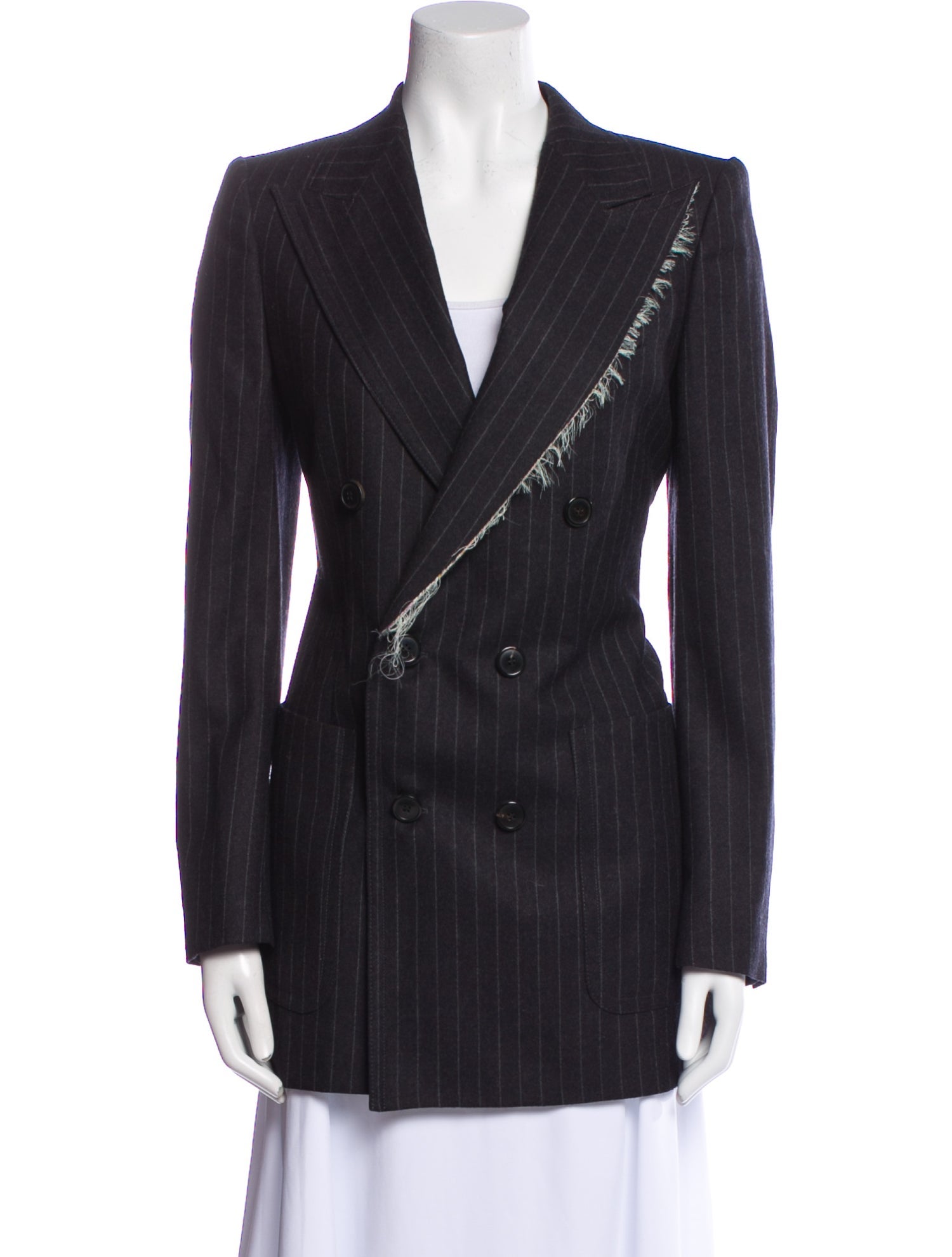 Dries Van Noten Wool Striped Blazer