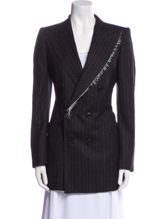 Dries Van Noten Wool Striped Blazer