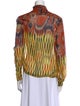 Dries Van Noten Silk Printed Button-Up Top