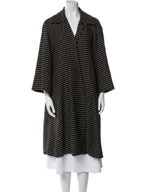 Dries Van Noten Wool Polka Dot Print Coat