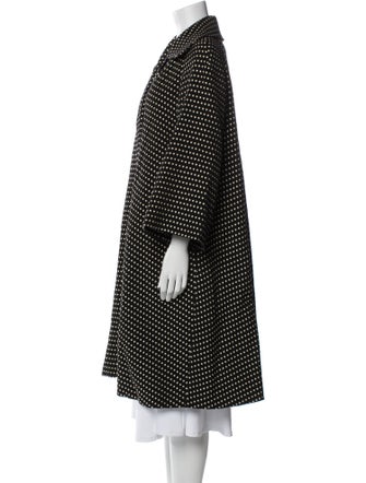 Dries Van Noten Wool Polka Dot Print Coat