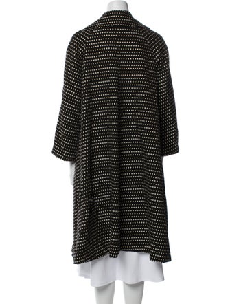 Dries Van Noten Wool Polka Dot Print Coat