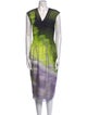 Dries Van Noten Tie-Dye Print Midi Length Dress