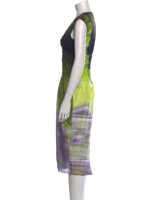 Dries Van Noten Tie-Dye Print Midi Length Dress